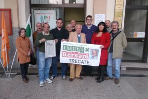 Ruggerone e il gruppo di sostenitori di Bersani