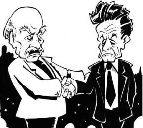 Disegno tratto da http://giorgioalmirante.blogspot.it/2012/11/giorgio-almirante-ed-enrico-berlinguer.html